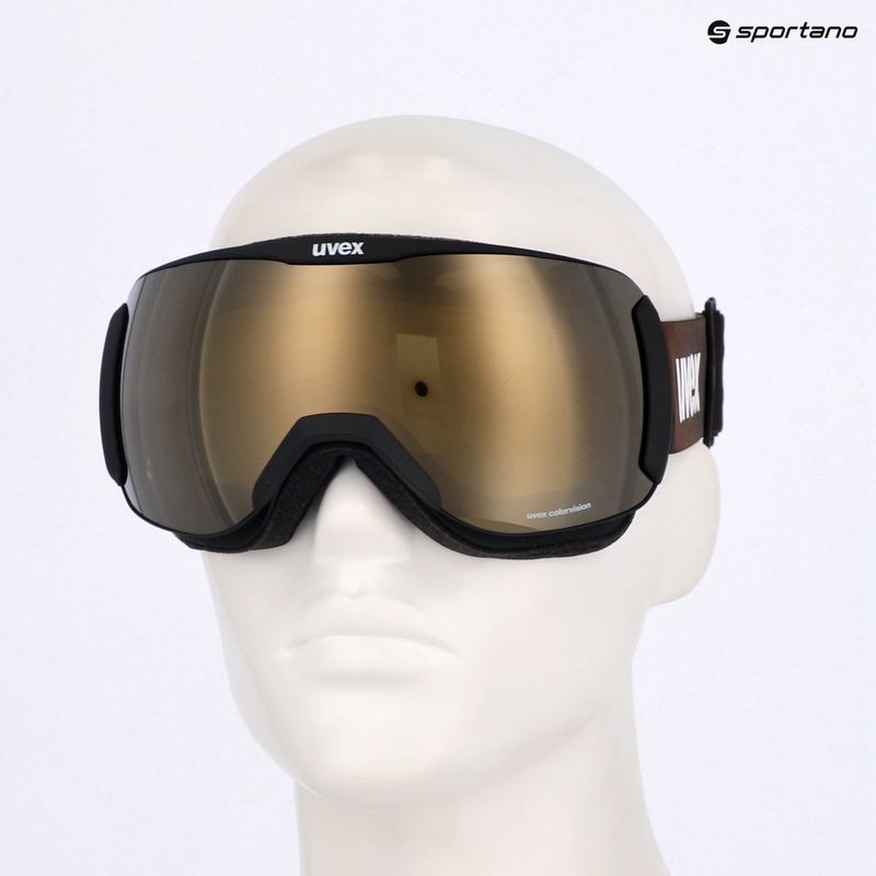 Slidinėjimo akiniai UVEX Downhill 2100 CV black matt/mirror cooper green 7