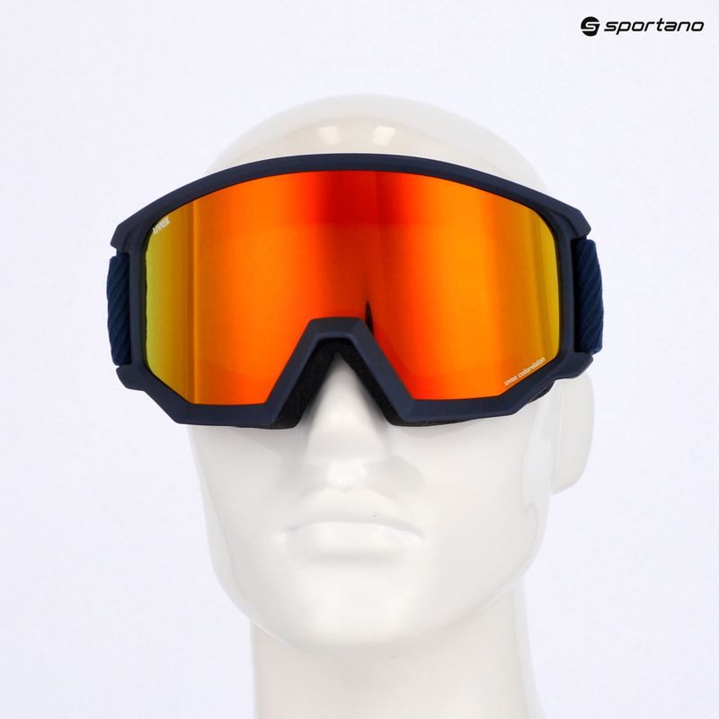 Slidinėjimo akiniai UVEX Athletic CV navy matt/mirror orange green 6