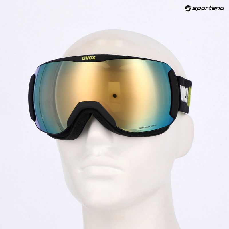 Slidinėjimo akiniai UVEX Downhill 2100 CV Race black matt/mirror gold clear 7