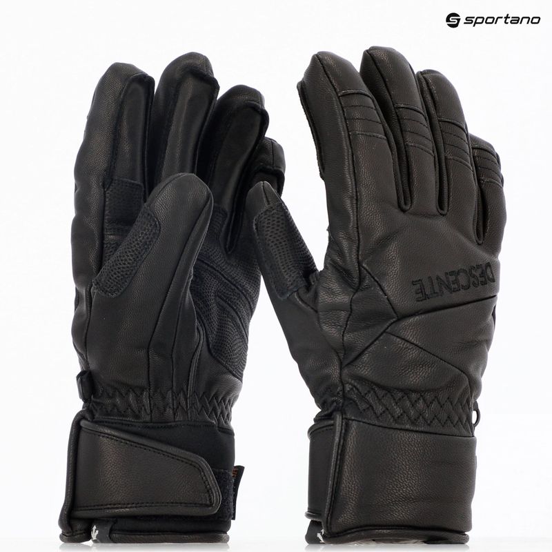 Vyriškos slidinėjimo pirštinės Descente 5 Finger Leather black 7
