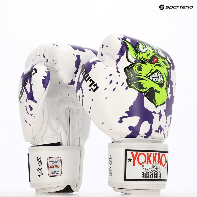 Vyriškos bokso pirštinės YOKKAO Angry Bull white 12