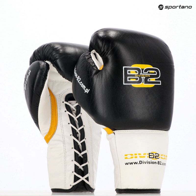 Bokso pirštinės DIVISION B-2 DIV-PFG1500 Pro 3-Layer Foam black/white 8