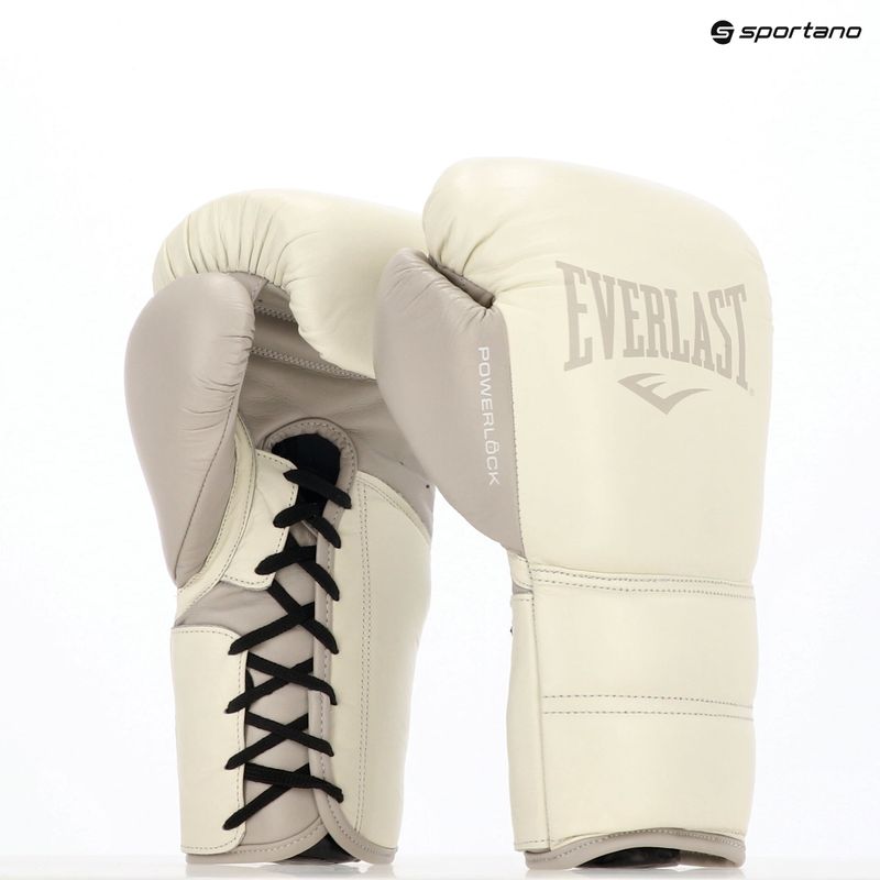 Bokso pirštinės Everlast Powerlock 2 Laced Pro Training white 8