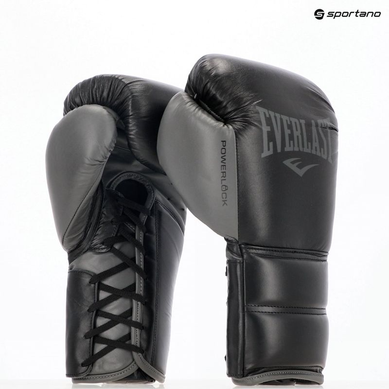 Bokso pirštinės Everlast Powerlock 2 Laced Pro Training black 15