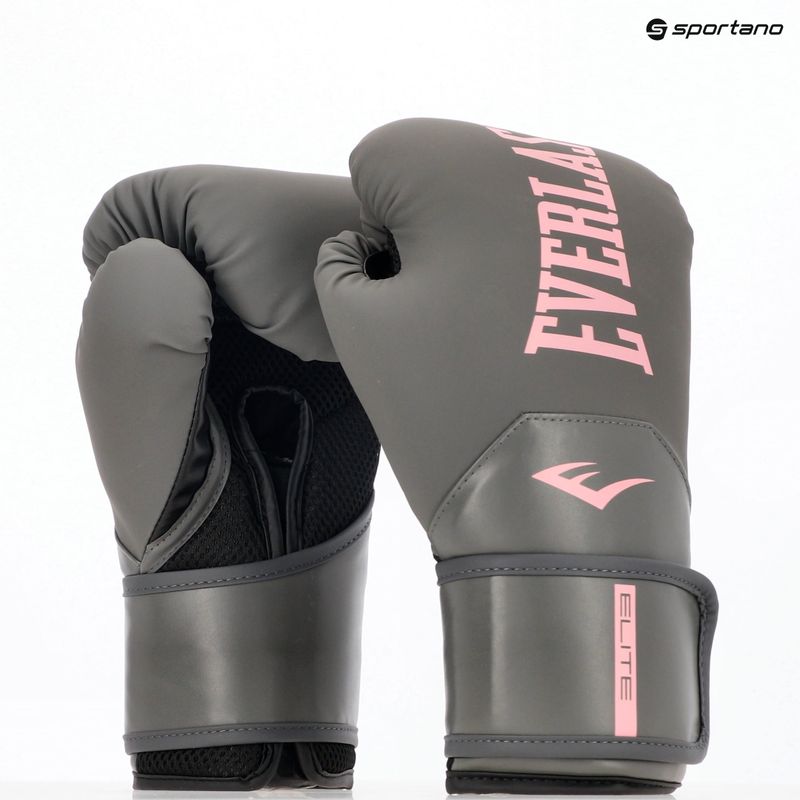Bokso pirštinės Everlast Pro Style Elite 2 grey/pink 8