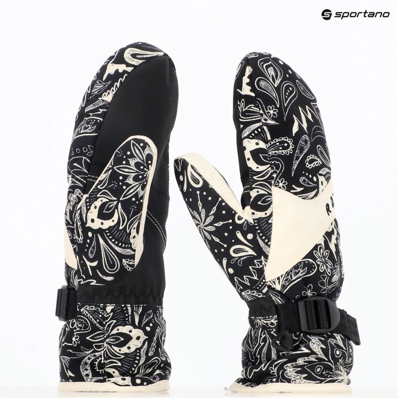 Moteriškos snieglenčių pirštinės ROXY Jetty Mitt true black bandanas 11