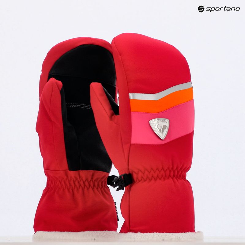 Moteriškos slidininkų pirštinės Rossignol New Piste M ruby red 13