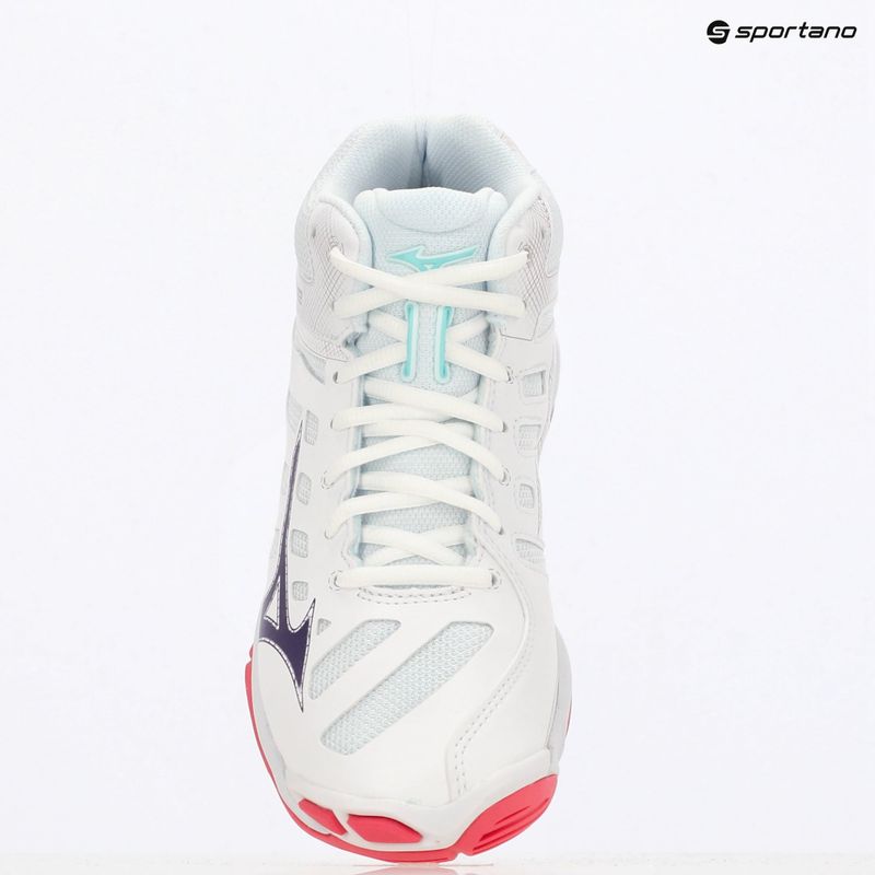 Moteriški tinklinio batai Mizuno Wave Voltage 2 Mid white/violet indigo/camellia rose 9