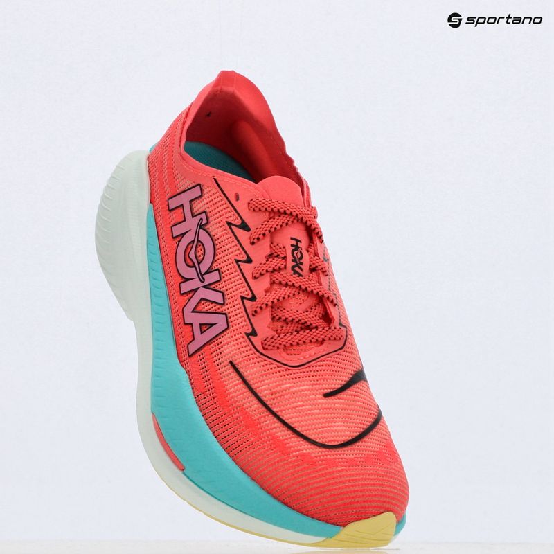 Vyriški bėgimo batai HOKA Mach X 2 grapefuit/electric coral 11