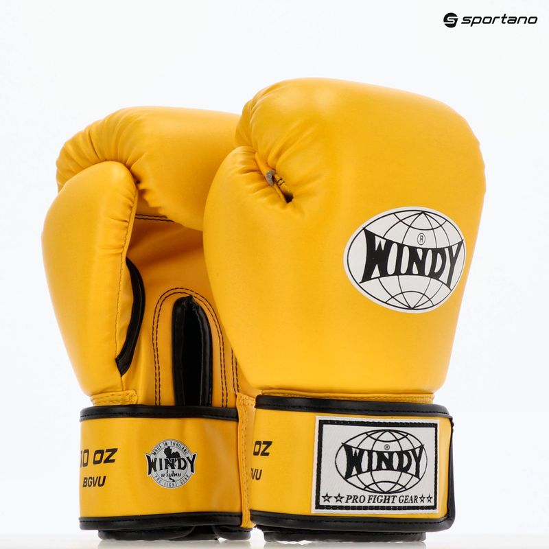 Bokso pirštinės WINDY Classic Synthetic Leather yellow 8