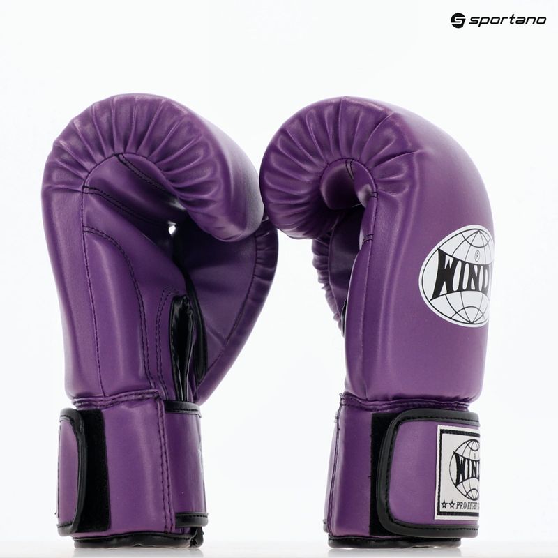 Bokso pirštinės WINDY Classic Synthetic Leather purple 8