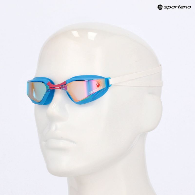 Plaukimo akiniai SWANS Valkyrie SR-72M PAF AB sky blue/ ruby mirror 7