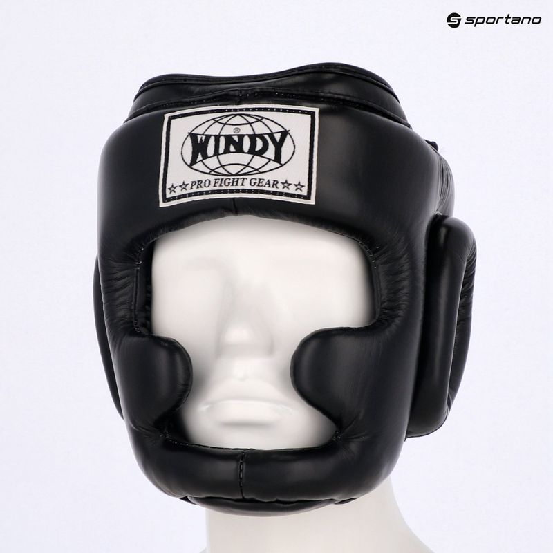 Bokso šalmas WINDY Genuine Leather black 6