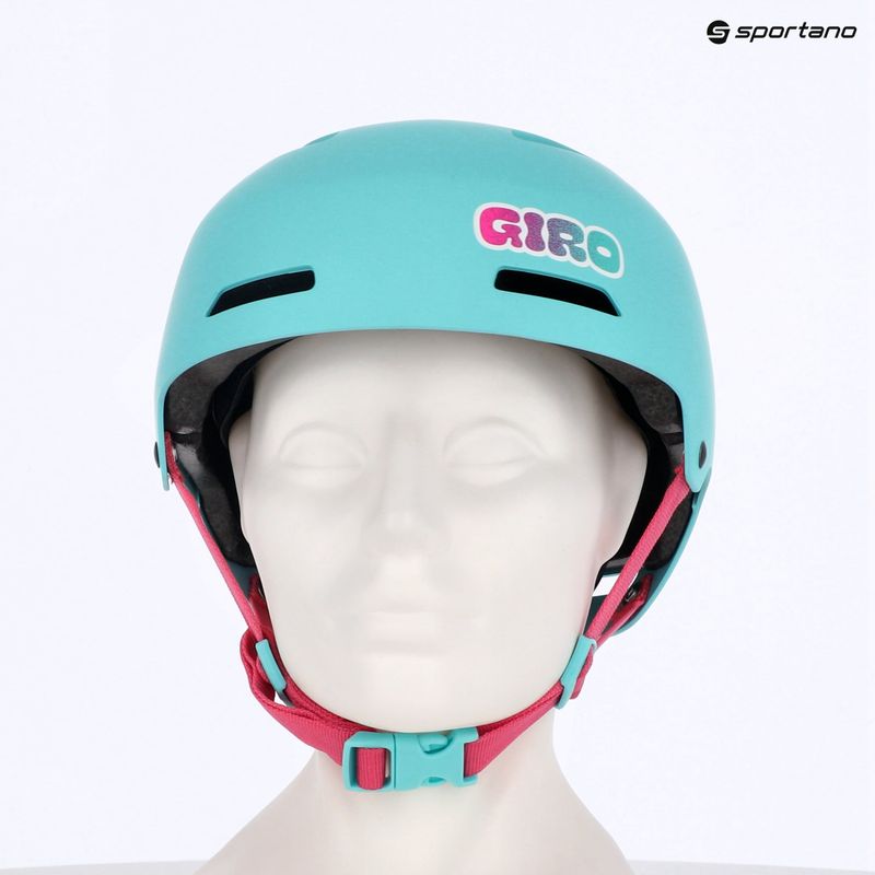 Vaikiškas dviračio šalmas Giro Dime FS matte screaming teal 7