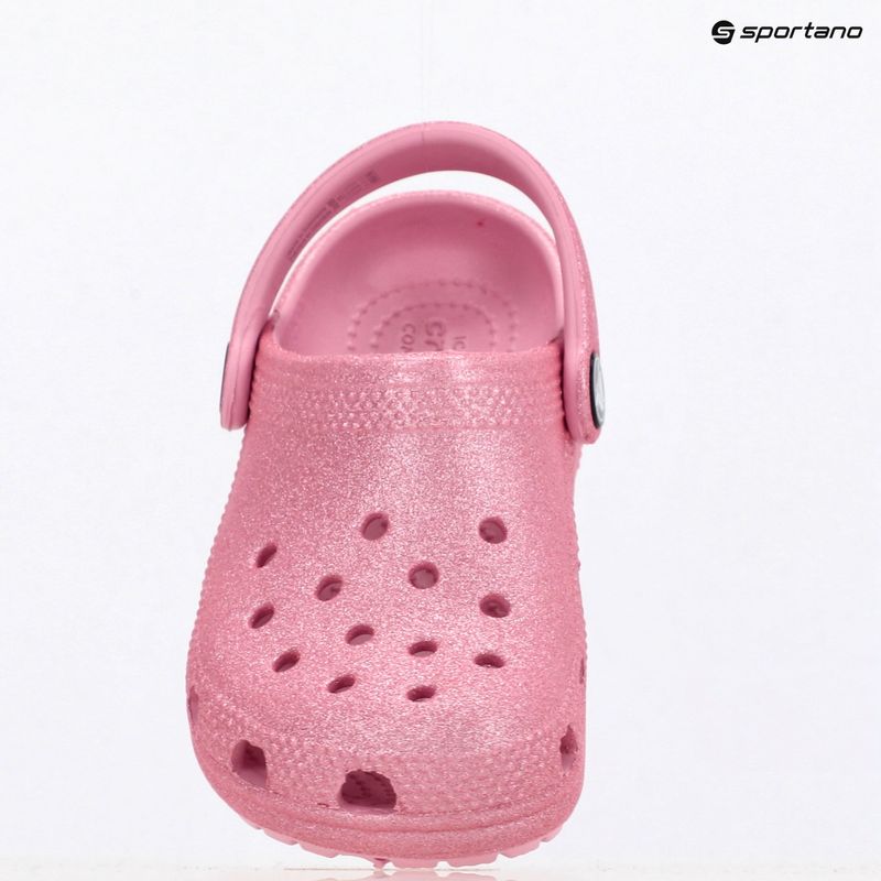Vaikiškos šlepetės Crocs Classic Glitter Clog Toddler pink tweed glitter 17