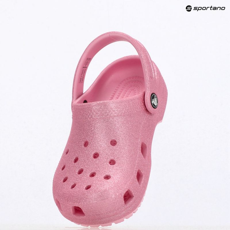 Vaikiškos šlepetės Crocs Classic Glitter Clog Kids pink tweed glitter 10