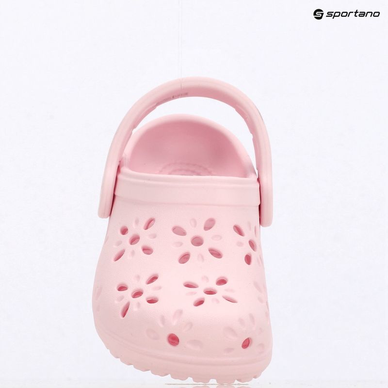 Vaikiškos šlepetės Crocs Classic Floral Cutout Clog Kids Toddler pink milk 10