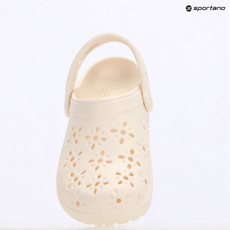 Vaikiškos šlepetės Crocs Classic Floral Cutout Clog Kids chalk 10