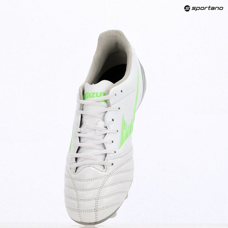 Vyriški futbolo bateliai Mizuno Morelia Neo IV Pro Md white/neon green/cool gray 3c 9