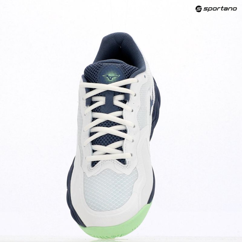 Vyriški teniso batai Mizuno Wave Enforce Court AC white/ vintage indigo/ neo mint 9
