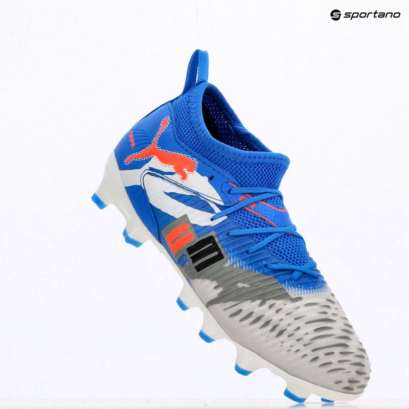 Vaikiški futbolo batai PUMA Future 8 Match Forever FG/AG Jr white/ultra blue/feather gray/puma black/glowing red 9
