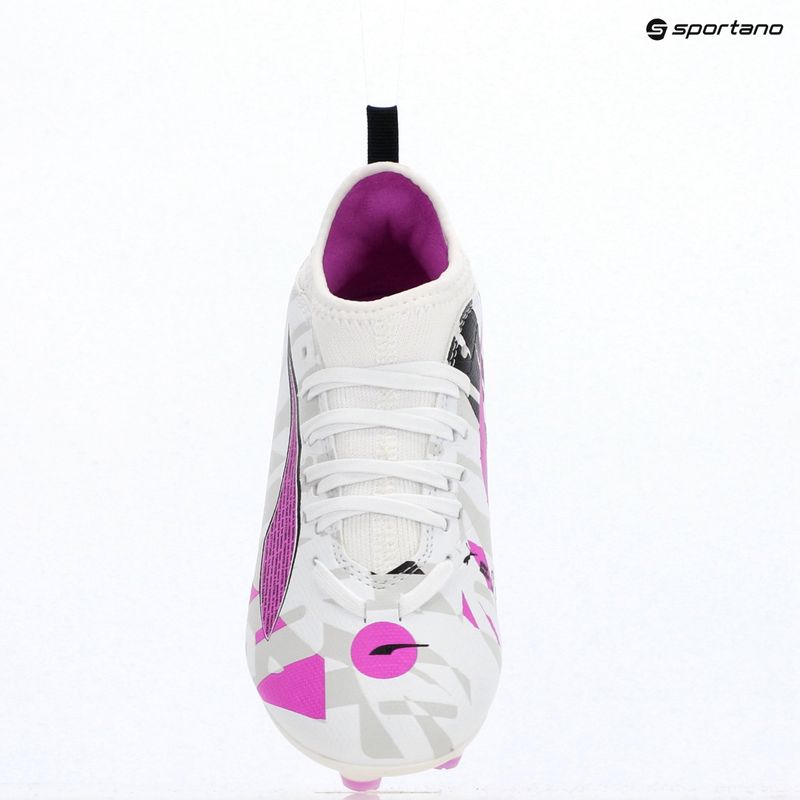 Vaikiški futbolo batai PUMA Ultra 5 Match Forever FG/AG Jr puma white/pure magenta/feather gray/puma black 9