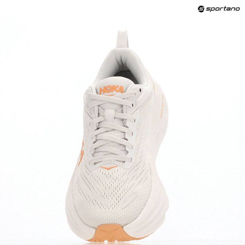 Moteriški bėgimo bateliai HOKA Bondi 8 white/cantaloupe 5