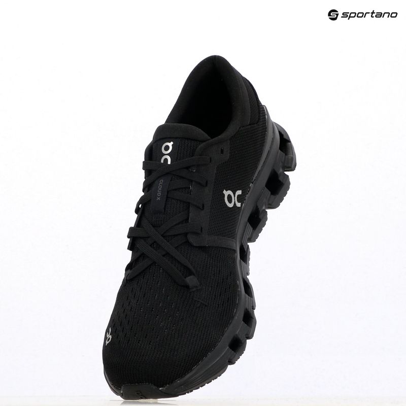 Vyriški bėgimo bateliai On Cloud X 4 black/eclipse 9