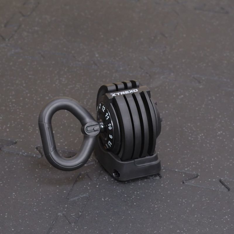 Kettlebell reguliuojamas XTREXO TXO-B4W004 12 kg juodas 15