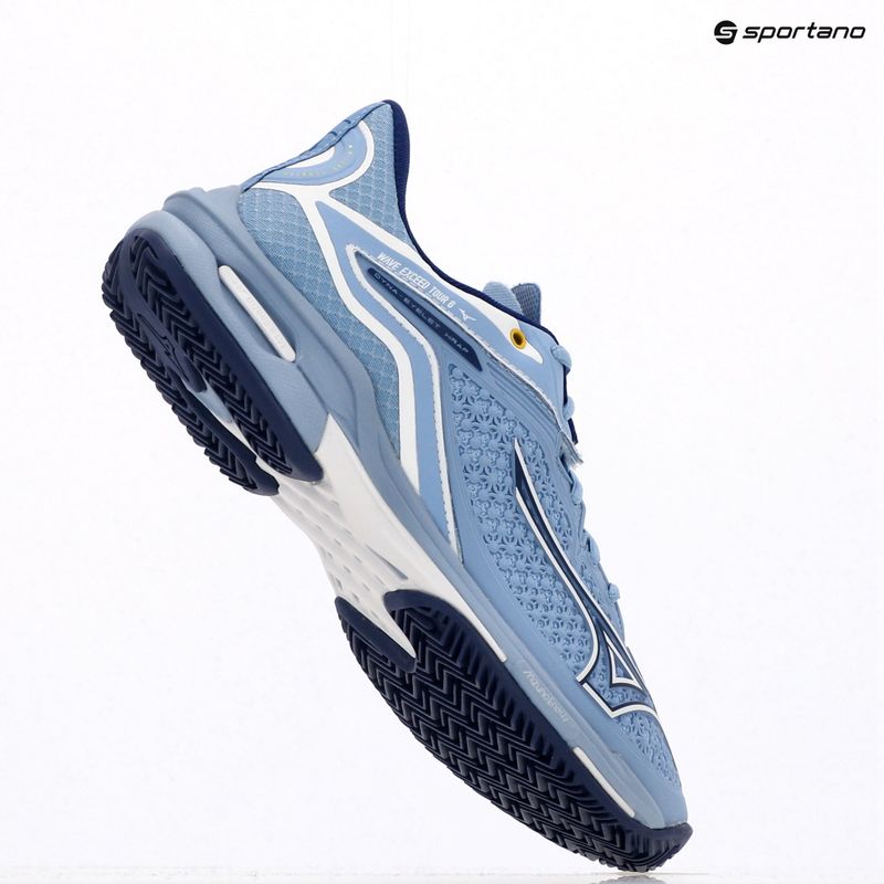 Moteriški teniso batai Mizuno Wave Exceed Tour 6 CC bel air blue/ bellwether blue/ white 9