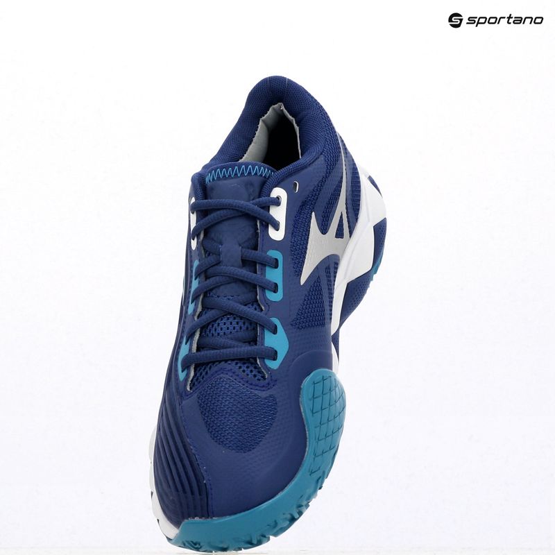 Vyriški teniso batai Mizuno Wave Enforce Tour 2 CC bellwether blue/ white/ fjord blue 9