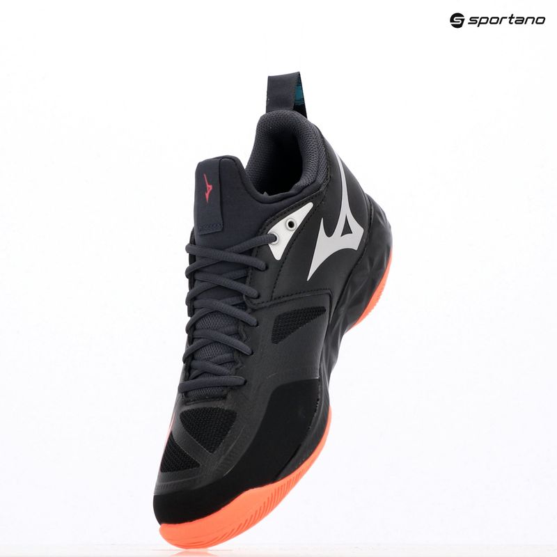 Tiklinio batai Mizuno Wave Dimension black/neon flame/peacock blue 9