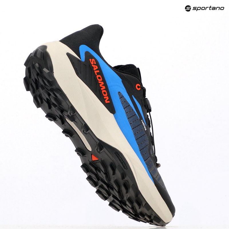 Vyriški bėgimo batai Salomon Genesis black/french blue/cherry tomato 13