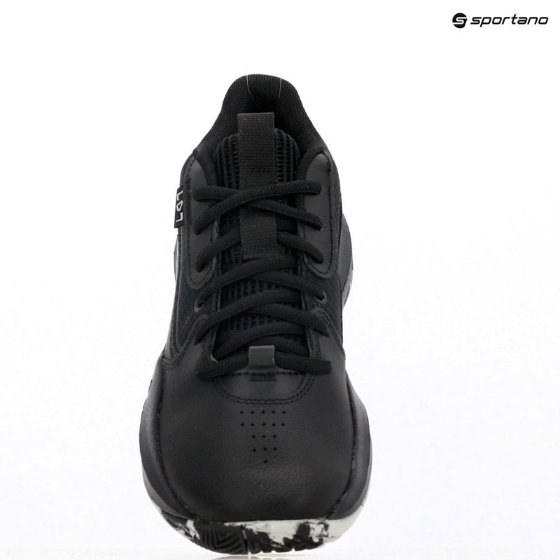 Under Armour GS Lockdown 7 vaikiški krepšinio bateliai juoda/juoda/metalinis sidabras 14