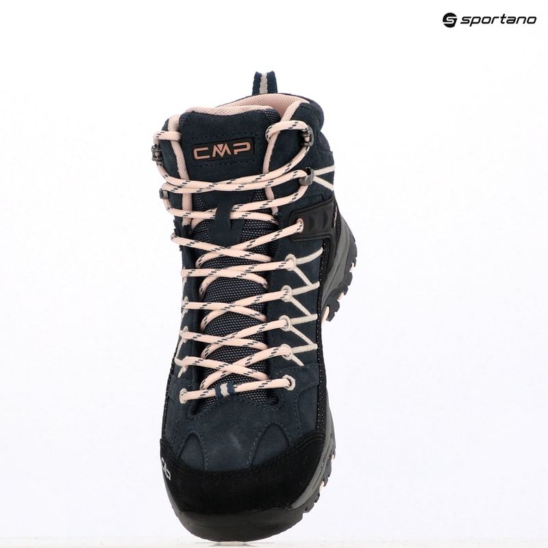 Paauglių žygio batai CMP Rigel Mid Wp asphalt/rose 12