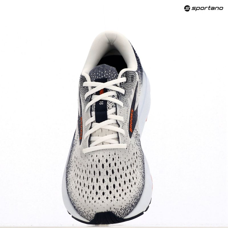 Vyriški bėgimo batai Brooks Ghost 16 white/peacoat/orange 10