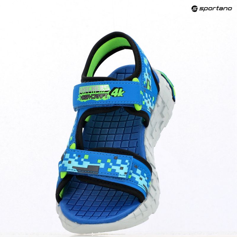 Vaikiškos basutės SKECHERS Mega Splash black/blue/lime 9
