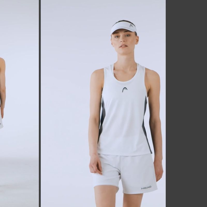Moteriškas teniso tank topas HEAD Club 25 Tech Tank Top W white 5