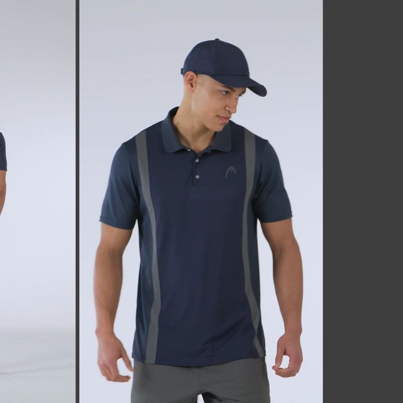 Vyriški teniso polo marškinėliai HEAD Club 25 Tech Polo navy 8