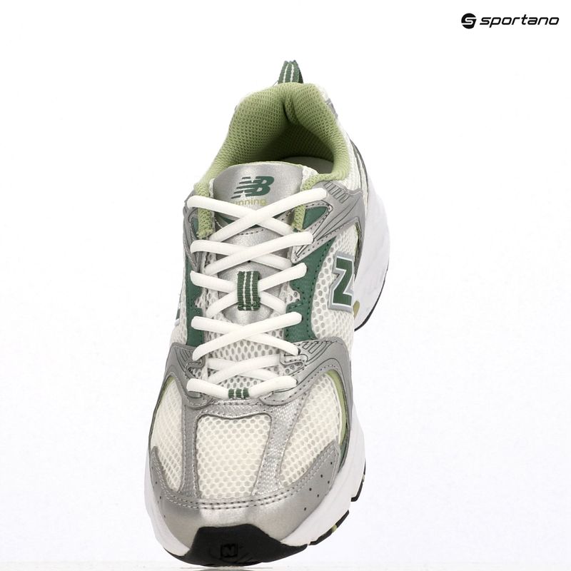 New Balance 530 sidabrinio metalo/žalios spalvos bateliai 9