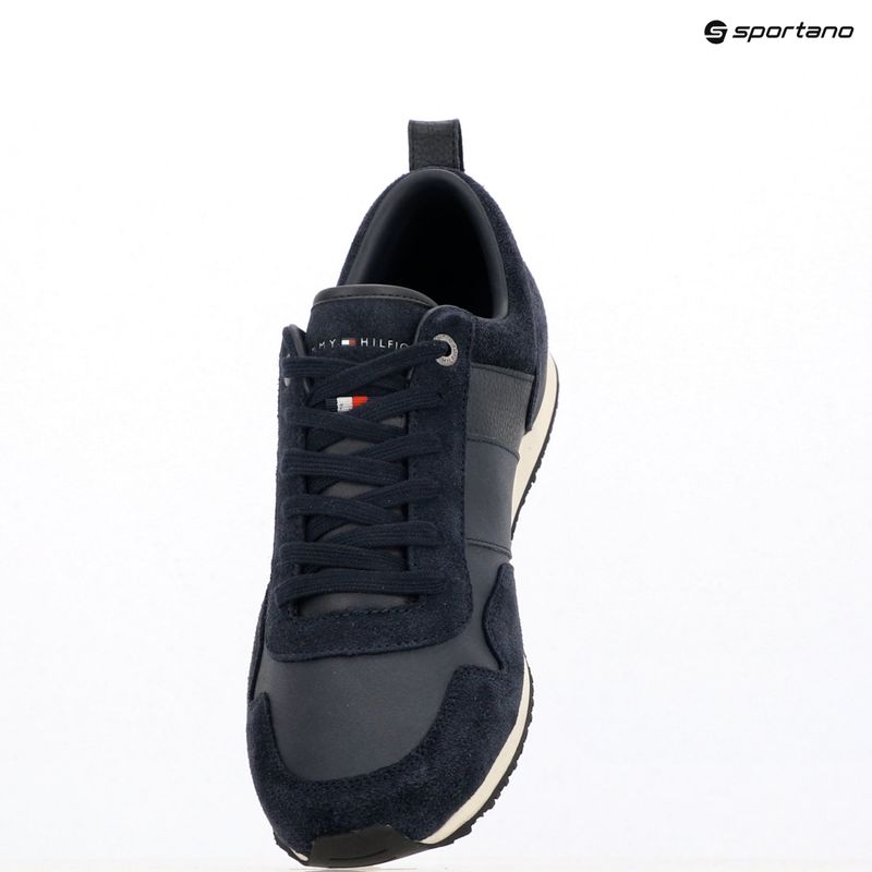 Vyriški batai Tommy Hilfiger Iconic Leather Suede Mix Runner midnight 9