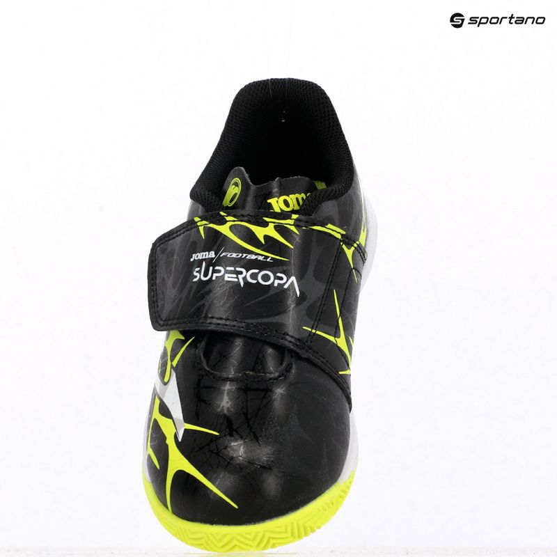 Vaikiški futbolo batai Joma Super Copa Jr IN black/fuor yellow 9