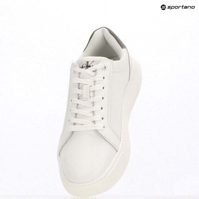 Vyriški batai Calvin Klein YM0YM00681 Chunky Cupsole Monologo Lth triple bright white/rock ridge 9