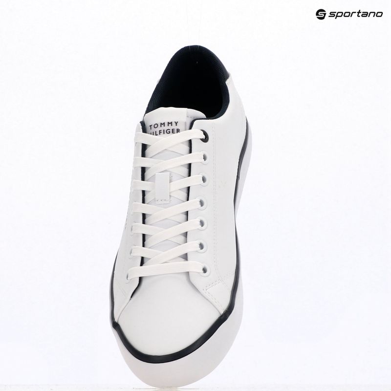Vyriški sportiniai bateliai Tommy Hilfiger Th Hi Vulc Core Low Leather Ess YBS white 9