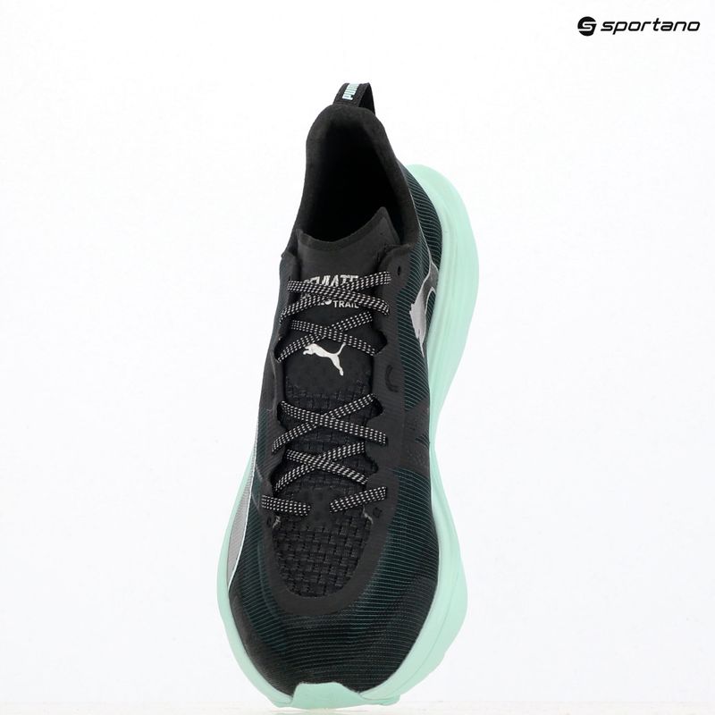 Vyriški PUMA Deviate Nitro Elite Trail green terrain / mint melt bėgimo bateliai 9