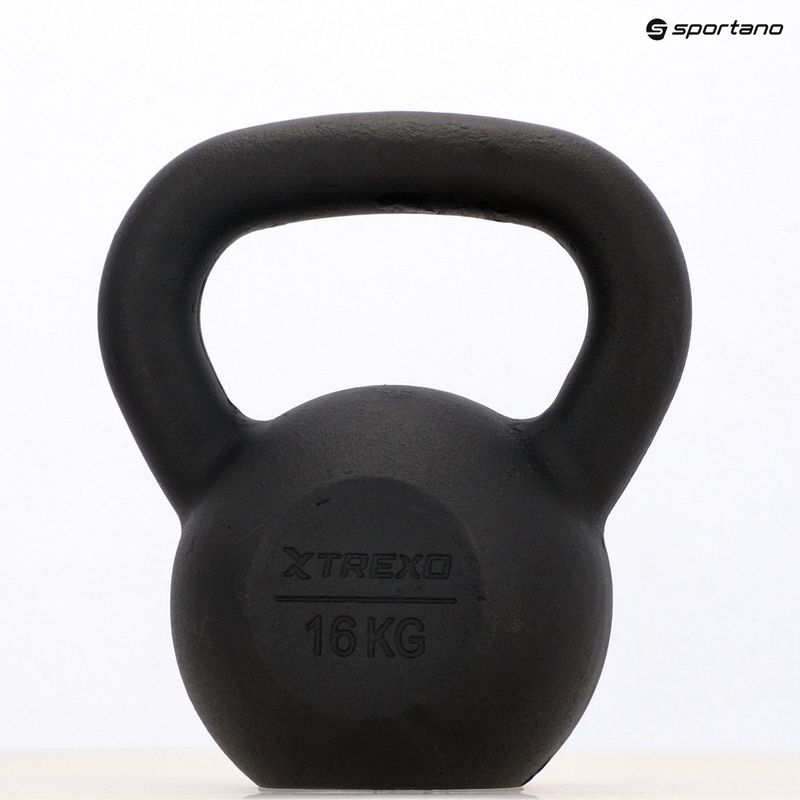 Ketaus Kettlebell TREXO 16kg juodas 8
