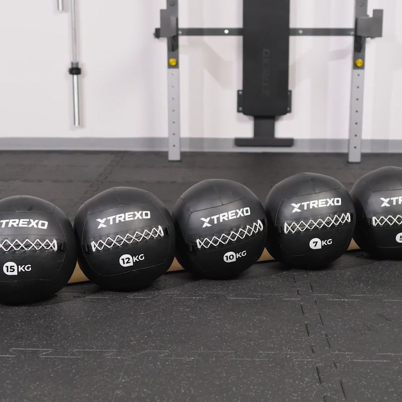Medicininis kamuolys TREXO Wall Ball 5 kg juodas 9