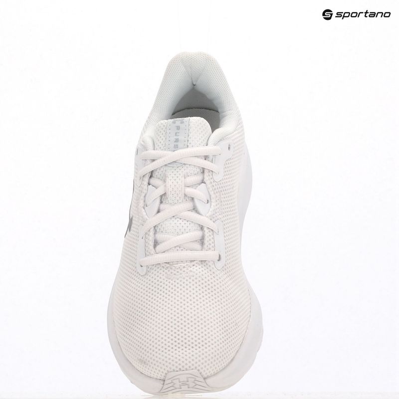 Moteriški bėgimo batai Under Armour Charged Pursuit 4 white/white/metallic silver 9