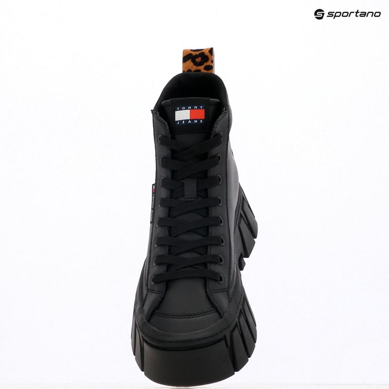 Tommy Jeans moteriški batai Vulc Flatform Leopard black 9