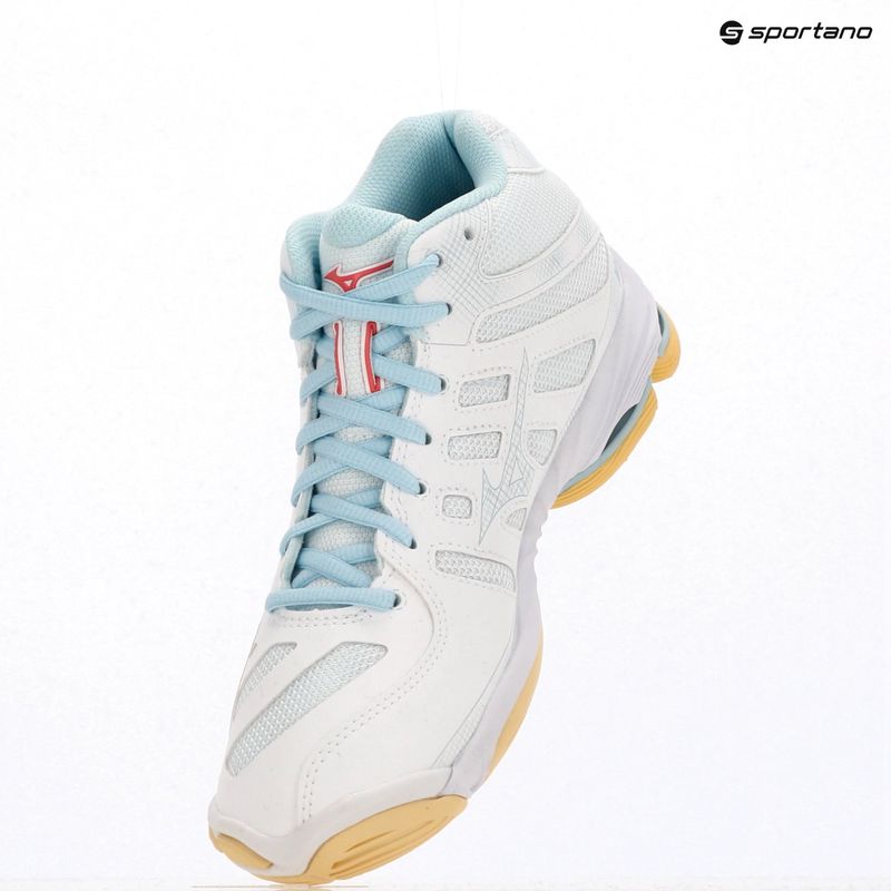 Moteriški tinklinio batai Mizuno Wave Voltage 2 Mid white/calypso coral/pale banan 15